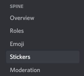 Discord stickers settings